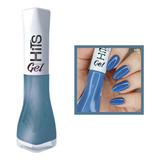 Esmalte Hits Efeito Gel Vento No Rosto Azul Cremoso 5free