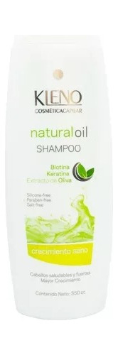 Shampoo Natural Oil Biotina Keratina Kleno Capilar X 350cc