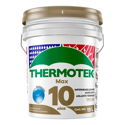 Thermotek Impermeabilizante Aislante Térmico 10 Años 19lt Acabado Mate Color Blanco | Envío gratis