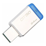 Memoria Usb 64gb Kingston Datatraveler50 Metalica Original