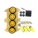 Kit Chassi Duplo 4wd Rodas Robótica Diy Robô Nfe No Full