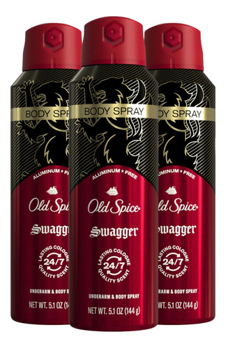 Old Spice Desodorante Sin Aluminio Para Hombre, Espray Corpo