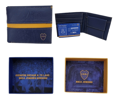 Billetera Boca Juniors Licencia Oficial En Caja Con Carnet 