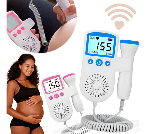 Sonar Fetal Doppler Ultrassom Ouvir Batimentos Bebe Monitor