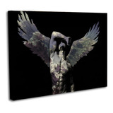 Cuadro Lienzo Canvas 45x60cm Angel Alas Nubes Pasillo Hombre