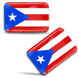 2 X 3d Bandera Nacional De Puerto Rico Calcomanías Ada...