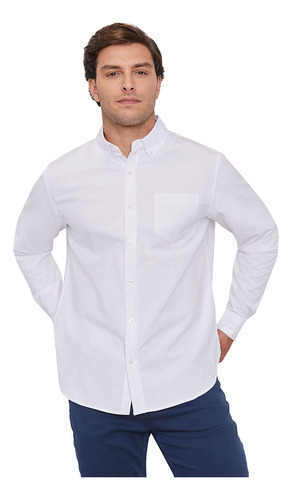 Camisa Hombre Oxford Blanco Corona