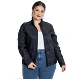 Jaqueta Plus Size Preta Tamanho Grande 