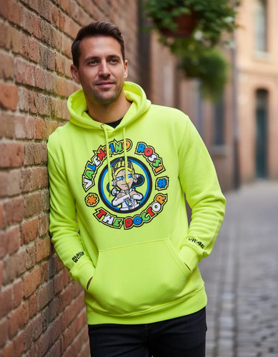 Sudadera Vr46 Amarilla Hombre Confort Y Estilo Para Riders