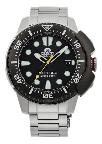 Relógio  Automático Orient Prata M-force Ra-ac0l01b00b P1sx