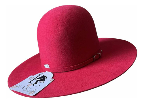 Texana Vaquera Roja Cereza Vaquero Charro Sombrero Lana