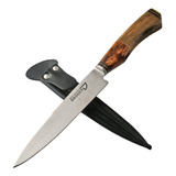 Cuchillo Acero Inoxidable Artesanal Mango Madera Mmi09 Sor