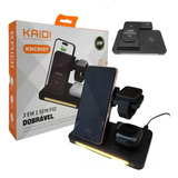 Carregador Indução Kaidi Knc9097 3 Em 1 Celular Relógio Fone