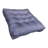 Almofada Futon Para Cadeira, 60x60 Cm Oxford Cinza