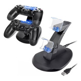 Suporte 2 Controle Console Ps4 Carregador Usb Tipo C Com Led