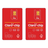 Kit Com 2 Chip Claro 4g Corte Triplo - Sem Recarga