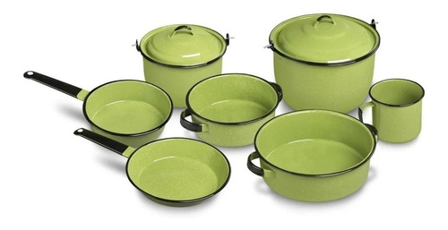 Batería De Cocina Cinsa Huasteca Óptima 9 Piezas Verde