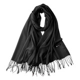 Bufanda Cuellera Pashmina Palestina De Invierno Para Mujer Color Negro