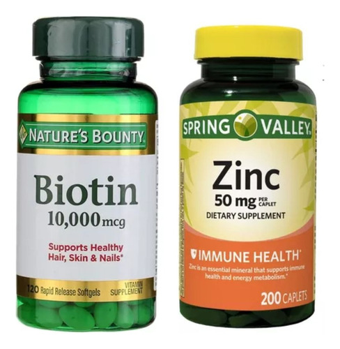 Biotina 10.000 Mcg 120 + Zinc - Unidad a $1147