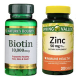 Biotina 10.000 Mcg 120 + Zinc - Unidad a $1147