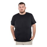 Camiseta Camisa Plus Size Masculina Básica Lisa Algodão 