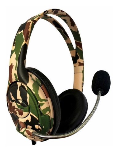 Auriculares Gamer Microfo Incorporado Camuflaje Compatibilidad Notebook Celulares Netmak Nm-battle