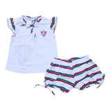 Pijama Infantil Fluminense Curto Feminino Oficial