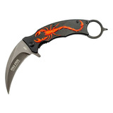 Cuchillo Karambit Plegable Diseño Escorpión Navaja De Acero