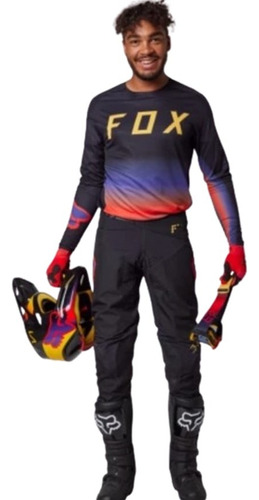 Conjunto Equipo Adulto 360 Fgmnt Negro Motocross Atv Fox