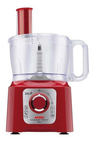 Multiprocessador Arno Multichef Mp74 7em1 700w Vermelho 220v