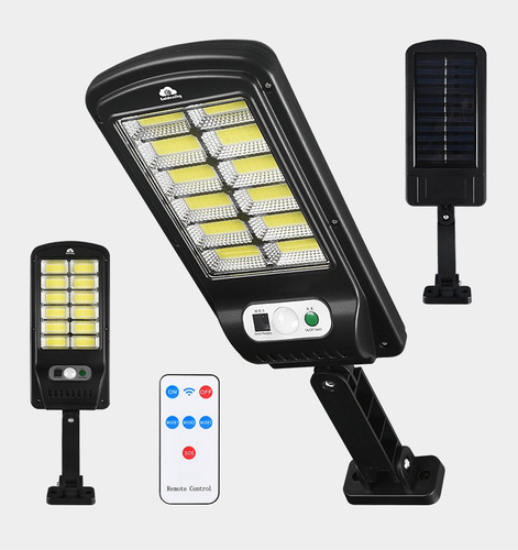 Luminária Solar Led Parede Refletore 128 Cob Sensor Controle