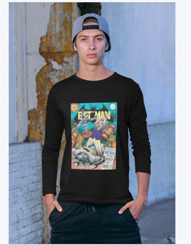 Polera Larga Joker Popin Batman Comic Penca Estampado