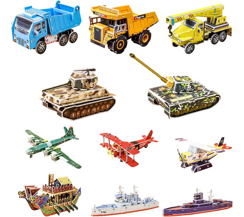 Set De Regalo Keentame 3d Puzzles Para Niños Diy Jigsaw Toys
