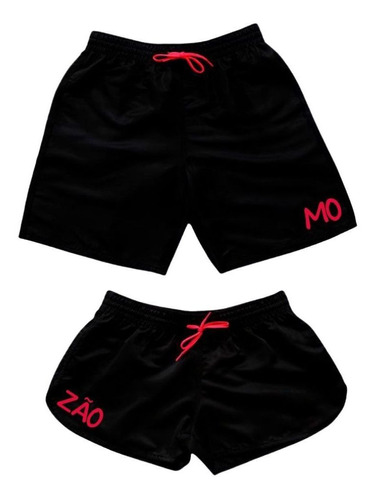 Kit Casal Mozão Moda Praia Shorts Iguais Bermudas Combinando