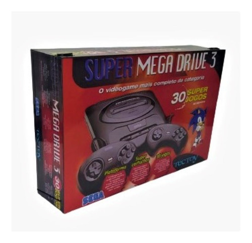 Caixa Vazia Super Sega Mega Drive 3 De Madeira Mdf