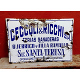 Cartel Enlozado Antiguo Villa Ramallo Guerrico 
