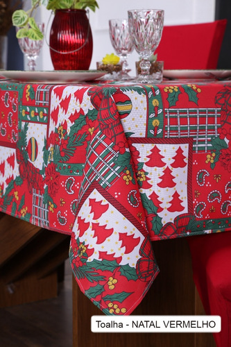 Toalha De Mesa Natalina Para O Natal Várias Estampas