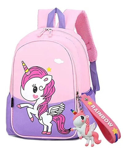 Mochila Escolar Infantil Unicornio, Bolso Ligero Y Bonito