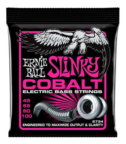 Encordado Ernie Ball Bajo Eléctrico 4 Cuerdas 045/100 Cobalt