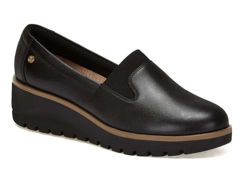 Zapato Flat Plataforma Negro Piel Andrea Mujer 3248805