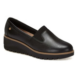 Zapato Flat Plataforma Negro Piel Andrea Mujer 3248805