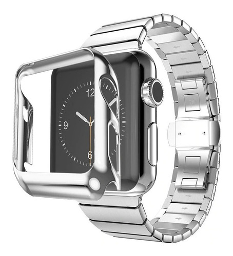Pulseiras Elos Inox + Case Conjunto Para Apple Watch Series