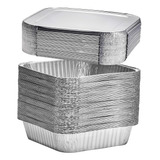 Plastible - Moldes De Aluminio Cuadrados Desechables De 8 X 