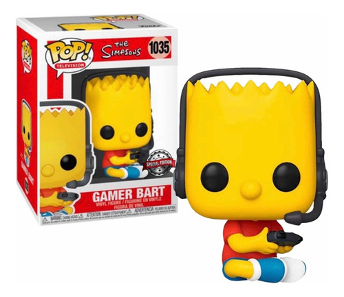 Funko Pop The Simpsons Gamer Bart #1035 Limited Exclusive
