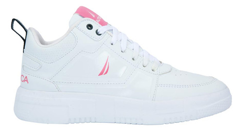 Tenis Casual Nautica Con Agujeta Hady Blanco Para Mujer