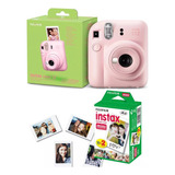 Kit Mini Câmera Instantânea Instax 12 Rosa Fujifilm + 20foto