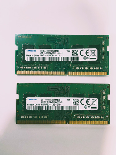 Memoria Ram Samsung Laptop Ddr4 4gb 1rx16 2666v 2 Piezas