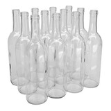 Botella De Vino Bordelesa 750ml - Estuche 12 - Transparente