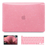 Funda Anban Para Macbook Pro 13 M2 + C/teclado Glitter Pink