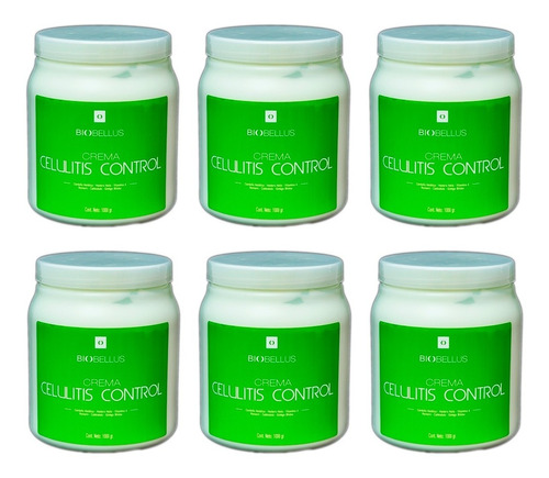 6 Potes De Crema Celulitis Control - Biobellus 1kg